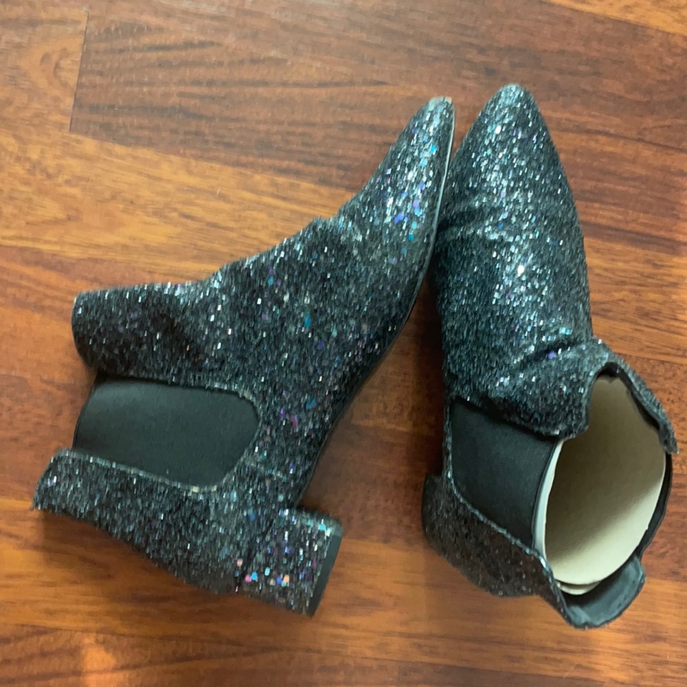 Topshop glitter booties womens 7.5
